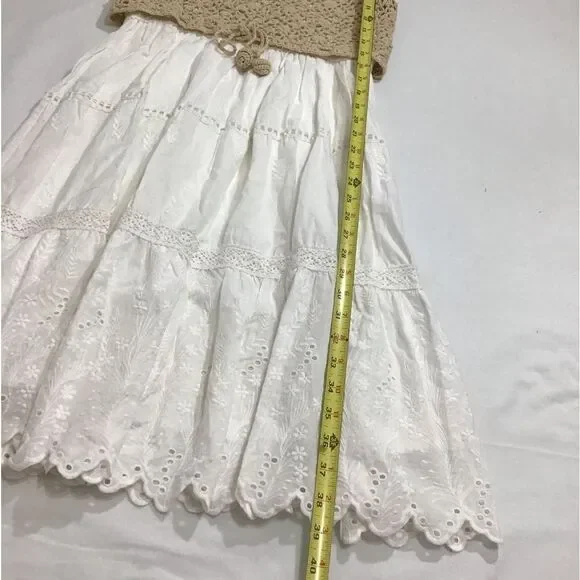 Anthropologie White Beckett Crochet Eyelet Dress Size Small - Picture 11 of 11